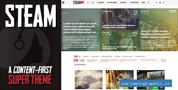 قالب وردپرس Steam نسخه 1.11