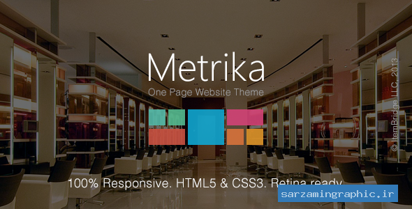 قالب تک صفحه ای وردپرس Metrika نسخه 2.3.7