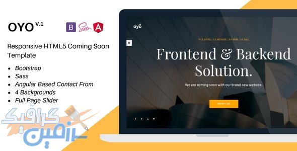 دانلود قالب سایت Oyo – قالب به زودی و Coming Soon حرفه ای HTML5