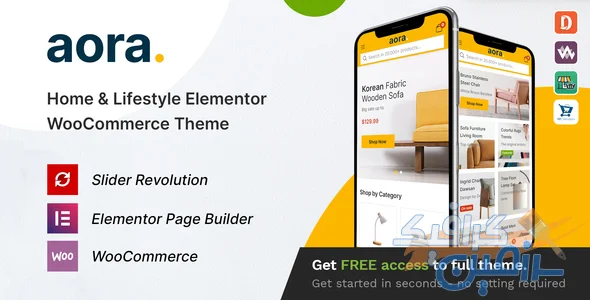 دانلود قالب وردپرس Aora v1.3.3 - طراحی فروشگاه‌های آنلاین خانه و سبک زندگی با المنتور