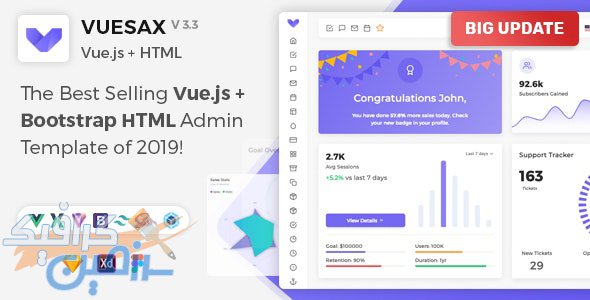 دانلود قالب مدیریت Vuesax – قالب داشبورد و مدیریت HTML حرفه ای
