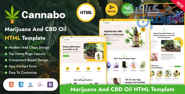 دانلود Cannabo 1.0 - قالب HTML حرفه ای برای وبسایت های پزشکی و فروشگاهی شاهدانه