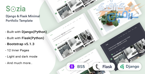 دانلود قالب سایت Sozia – قالب نمونه کار خلاقانه و مینیمال Django