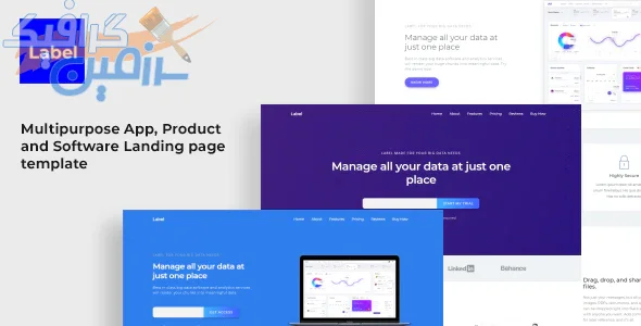 دانلود قالب سایت Label – قالب معرفی اپلیکیشن و نرم افزار HTML