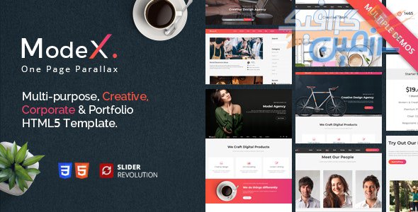 دانلود قالب سایت Modex – قالب تک صفحه ای پارالاکس حرفه ای HTML