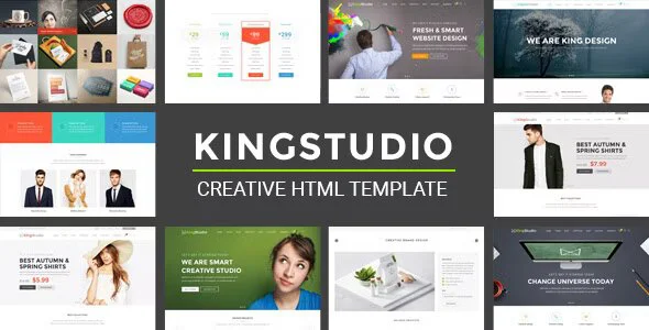 دانلود قالب سایت Kingstudio – قالب چند منظوره و واکنش گرا HTML