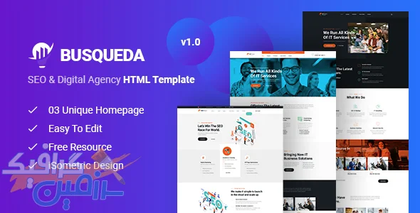 دانلود قالب HTML Busqueda - SEO & Digital Agency نسخه 1.0 برای ساخت سایت های سئو و دیجیتال مارکتینگ