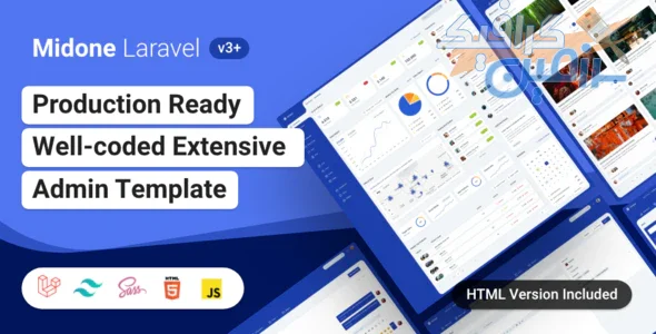 دانلود قالب مدیریتی Midone – قالب مدیریت لاراول ۸ و HTML چند منظوره