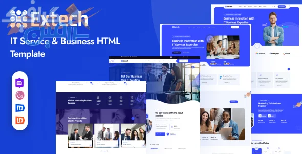 دانلود قالب HTML Extech - نسخه 1.0 - طراحی وب‌سایت حرفه‌ای برای کسب‌وکارهای فناوری اطلاعات