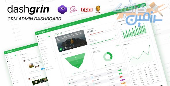 دانلود قالب مدیریت Dashgrin – قالب مدیریت آنالیز داده های حرفه ای