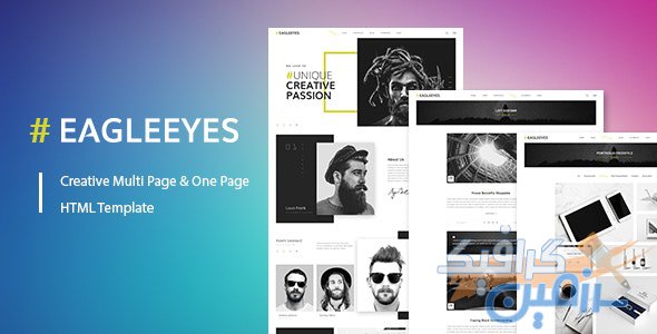 دانلود قالب سایت EAGLEEYES – قالب خلاقانه و تک صفحه ای HTML