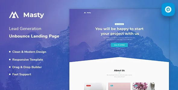 دانلود قالب سایت Masty – قالب مدرن و حرفه ای صفحه فرود و HTML