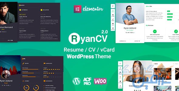 دانلود قالب وردپرس RyanCV – پوسته رزومه و نمونه کار شخصی وردپرس