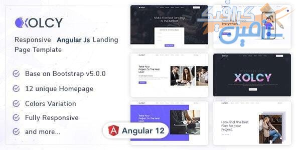 دانلود قالب سایت Xolcy – قالب صفحه فرود مدرن Angular Js