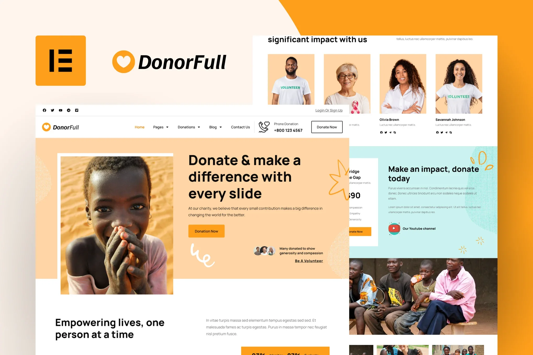 دانلود قالب موسسه خیریه وردپرس DonorFull