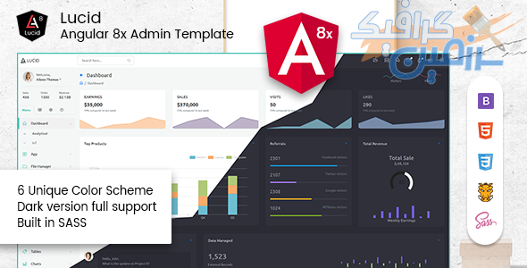 دانلود قالب مدیریت Lucid – قالب انگولار مدیریت و داشبورد حرفه ای سایت
