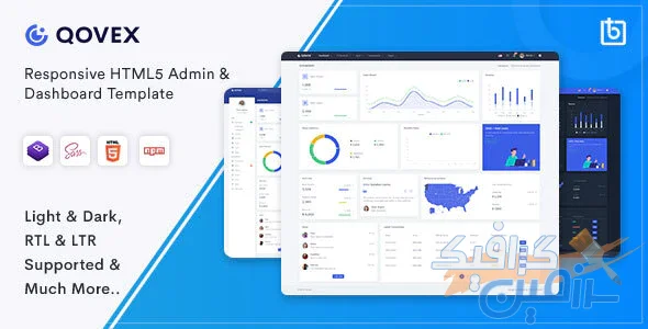 دانلود قالب سایت Qovex – قالب مدیریت و داشبورد حرفه ای HTML