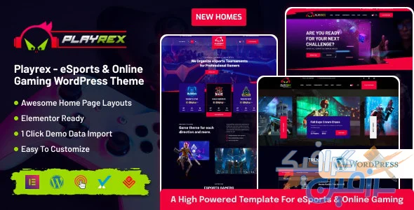 دانلود قالب گیمینگ وردپرس Playrex