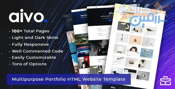 دانلود قالب سایت Aivo – قالب نمونه کار خلاقانه HTML