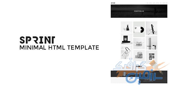 دانلود قالب HTML نمونه کار و مینیمال Sprint