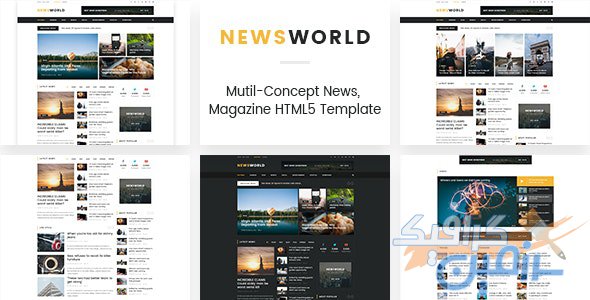 دانلود قالب سایت Newsworld – قالب HTML5 وبلاگ و مجله آنلاین