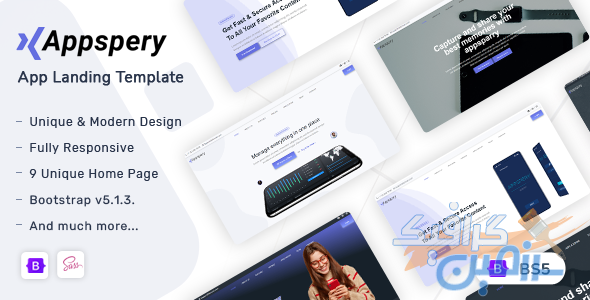 دانلود قالب سایت Appspery – قالب صفحه فرود بوت استرپ ۵