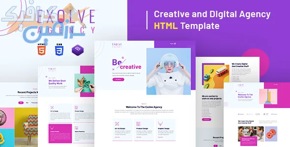 دانلود قالب HTML Exolve - نسخه کامل برای طراحی وبسایت های خلاقانه و دیجیتال