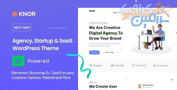 دانلود قالب آژانس و شرکتی وردپرس Knor