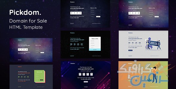 دانلود قالب سایت Pickdom – قالب خلاقانه فروش دامنه HTML