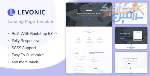 دانلود قالب سایت Levonic – قالب صفحه فرود بوت استرپ ۵