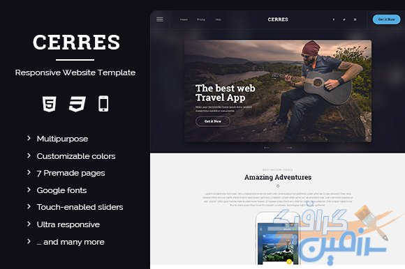 دانلود قالب سایت Cerres – قالب چند منظوره و واکنش گرا HTML