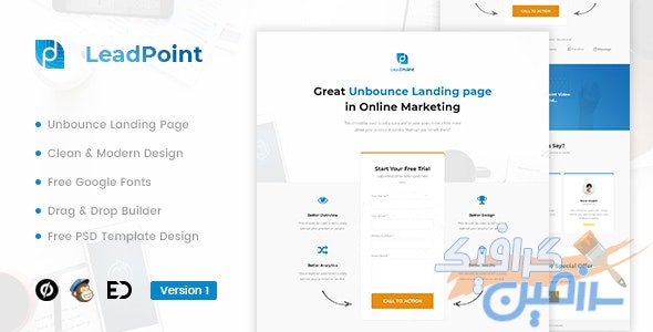 دانلود قالب سایت LeadPoint – قالب صفحه فرود و HTML حرفه ای