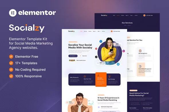 دانلود قالب المنتور Socialzy – پوسته بازاریابی رسانه های اجتماعی وردپرس