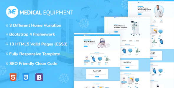 دانلود قالب سایت Medical Equipment – قالب پزشکی و درمانگاه HTML