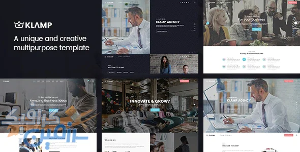 دانلود قالب سایت Klamp – قالب HTML5 خلاقانه و چند منظوره