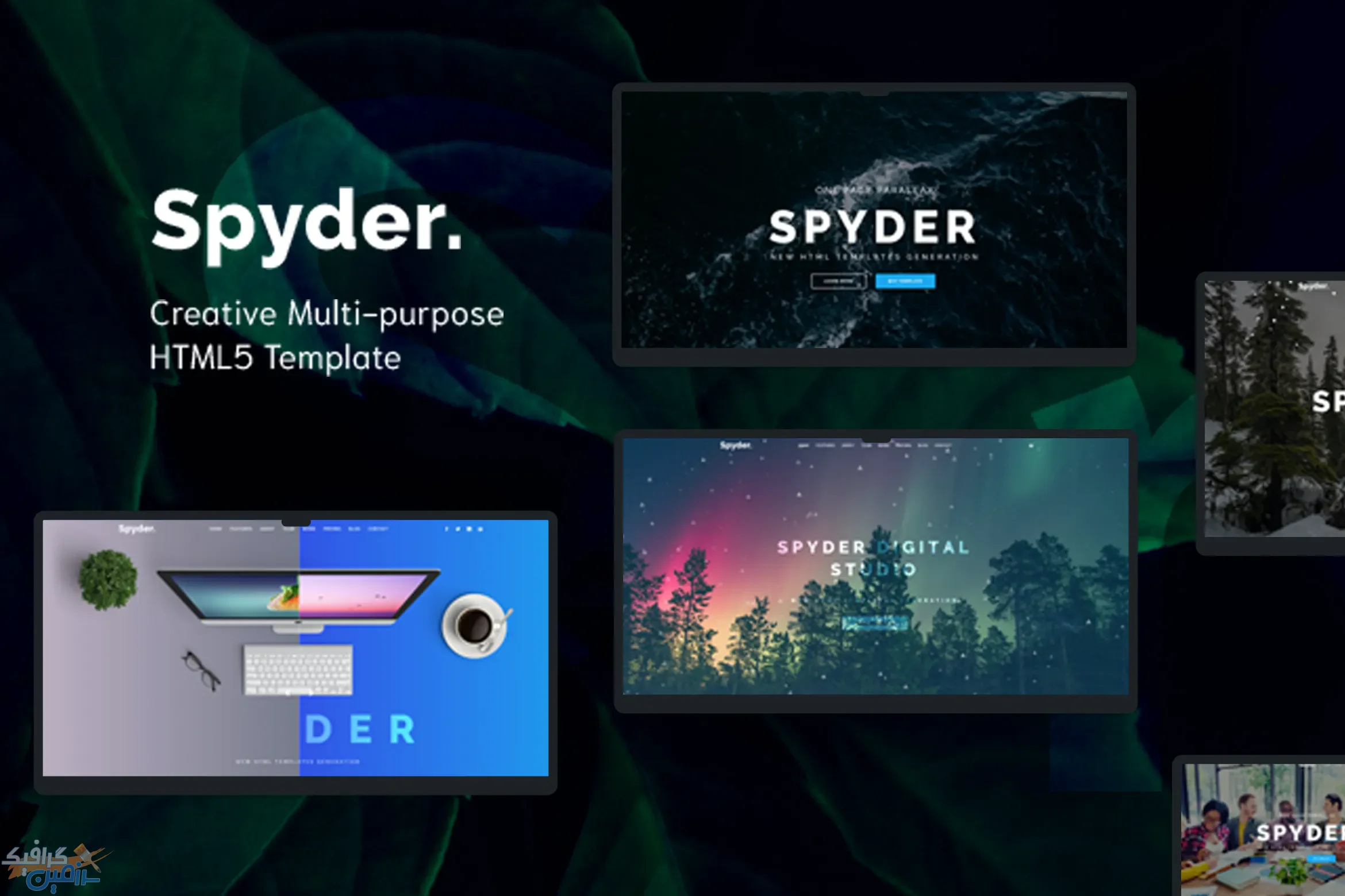 دانلود قالب سایت Spyder – قالب تک صفحه ای و چند منظوره HTML5