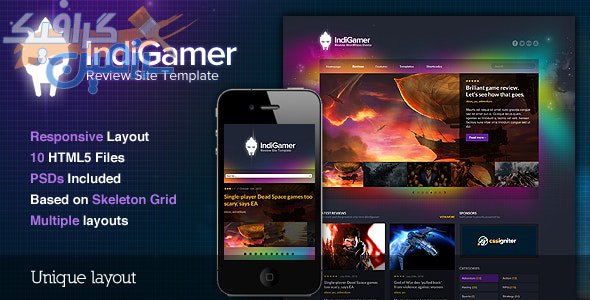 دانلود قالب سایت Indigamer – قالب نقد و بررسی و گیمینگ حرفه ای HTML