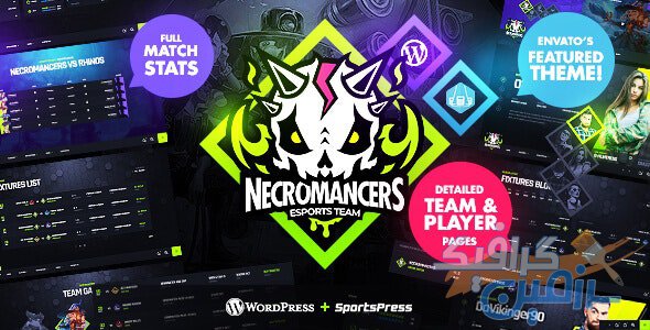 دانلود قالب eSports و گیمینگ وردپرس Necromancers