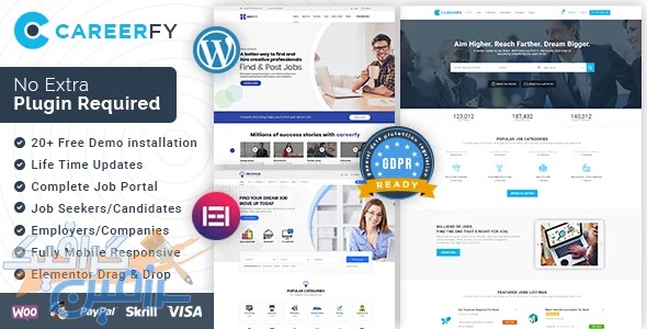 دانلود Careerfy v9.9.6 - قالب وردپرس بورد مشاغل