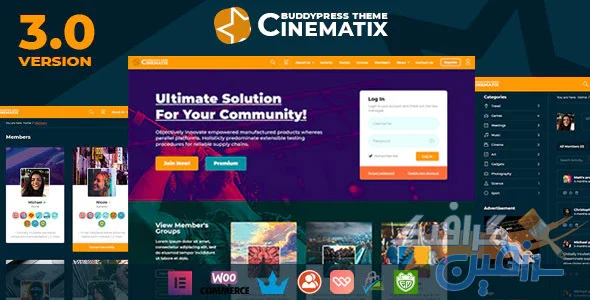 دانلود قالب وردپرس Cinematix – پوسته بادی پرس حرفه ای وردپرس