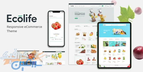 دانلود قالب وردپرس Ecolife – پوسته فروشگاهی مواد غذایی و سوپر مارکت وردپرس