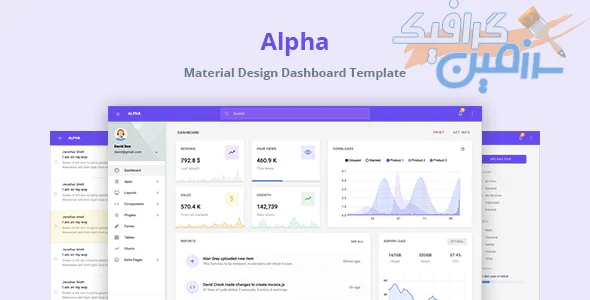 دانلود قالب مدیریت Alpha – قالب مدیریت و داشبورد حرفه ای