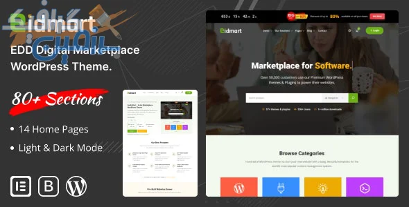دانلود قالب فروشگاه محصولات مجازی و دیجیتال وردپرس Eidmart