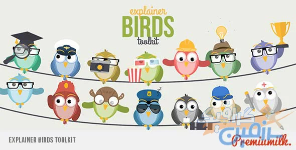 دانلود  پروژه افتر افکت Explainer Birds Toolkit