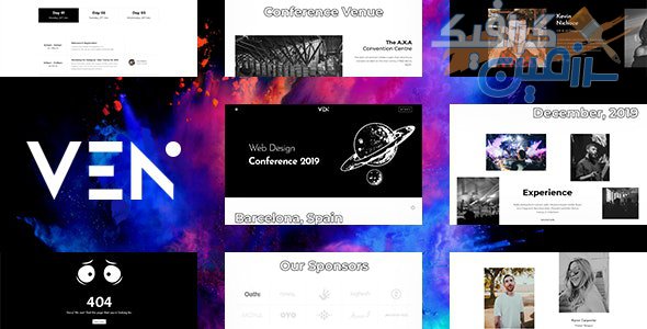 دانلود قالب سایت Ven – قالب HTML خلاقانه و بسیار حرفه ای نمونه کار