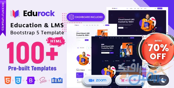 دانلود الگوی HTML آموزشی Edurock v1.0.2 برای ساخت وبسایت های آموزشی و LMS