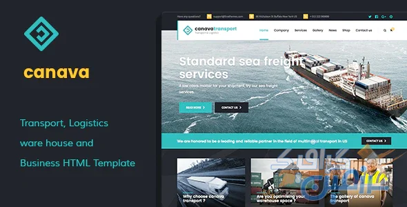 دانلود قالب سایت Canava – قالب حمل و نقل و باربری HTML