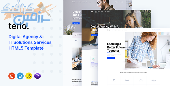دانلود قالب HTML5 شرکتی خلاقانه Terio