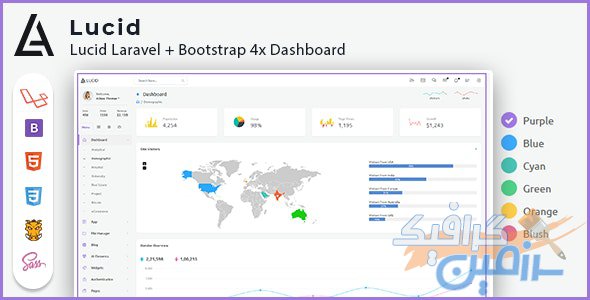 دانلود قالب مدیریت Lucid Laravel – قالب مدیریت و داشبور بوت استرپ ۴