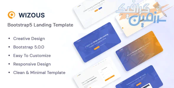دانلود قالب سایت Wizous – قالب صفحه فرود بوت استرپ ۵